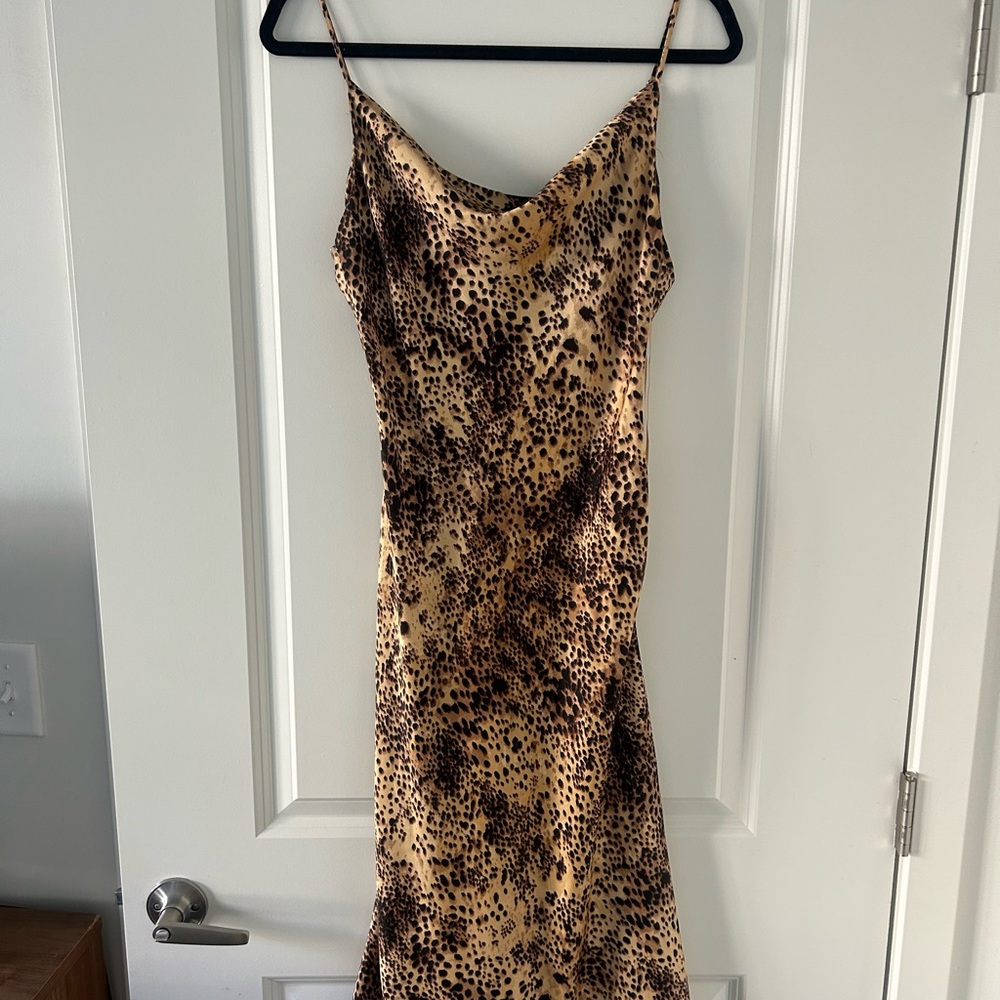Cheetah Print Midi Dress